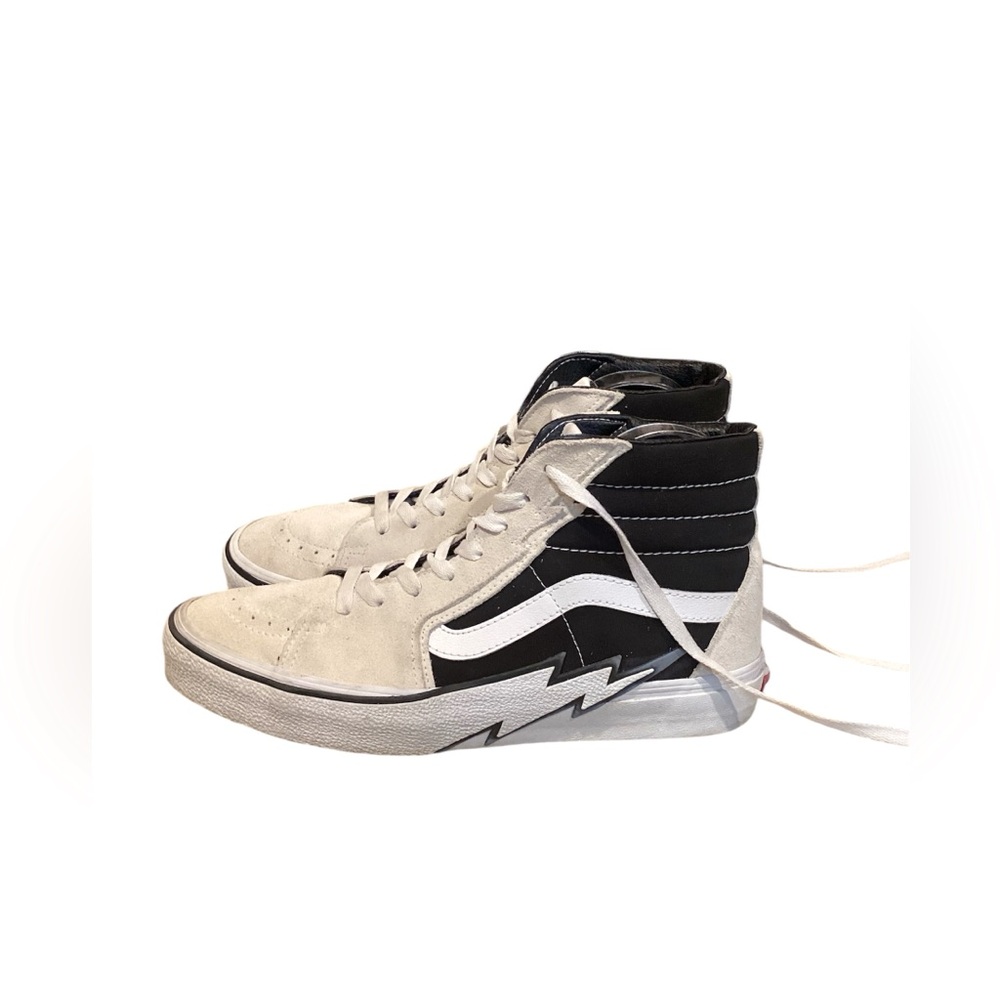 Vans Sk8-Hi Bolt Mens Size 10.5 Antique White Black Sneakers VN0A5JIVA0P1
